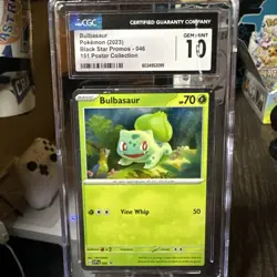 CGC 10 Bulbasaur SVP 046 Cosmos Holo Black Star Promo - Pokemon TCG - SHIPS FAST - Image 1