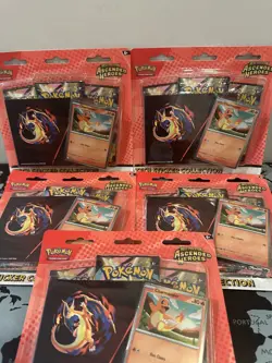 Pokemon TCG Ascended Heroes Tech Sticker Collection Charmander Lot of 5 - Image 1