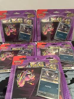 Pokemon TCG Ascended Heroes Tech Sticker Collection Gastly Lot of 5 - Image 1