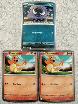 POKEMON ASCENDED HEROES TECH STICKER COLLECTION PROMO LOT OF 3 CHARMANDER GASTLY - Image 1