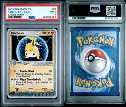 Pokemon TCG Raichu ex 98/100 PSA 9 EX Sandstorm Holo 2003 - Image 3