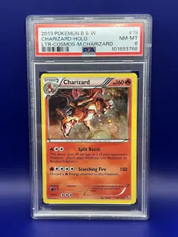 Charizard Legendary Treasures Cosmos Holo 19/113 Pokemon TCG PSA 8 NM-MT - Image 1