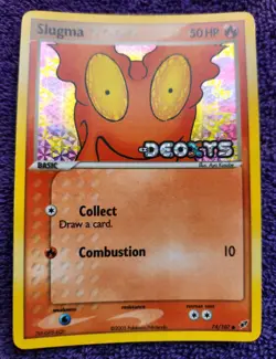 Slugma 74/107 Deoxys Stamped Reverse Holo Pokemon *NICE* - Image 1