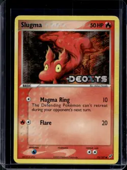 2005 Pokemon EX Deoxys Slugma Reverse Holo #75/107 - Image 1