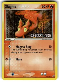 Pokemon Slugma 75/107 Reverse Holo EX Deoxys 2005 Trading Card - Image 1