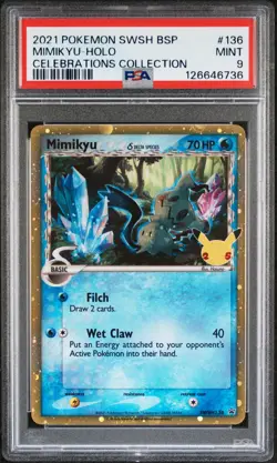 PSA 9 Mimikyu (Delta Species) SWSH136 Promo (Pokemon Celebrations) | MINT - Image 1