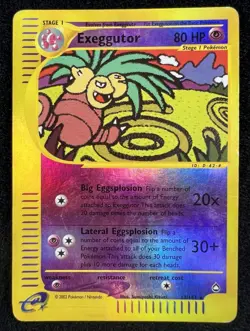 Exeggutor 13/147 Aquapolis Reverse Holo E Series Kizuki Pokemon Card - MP - Image 1