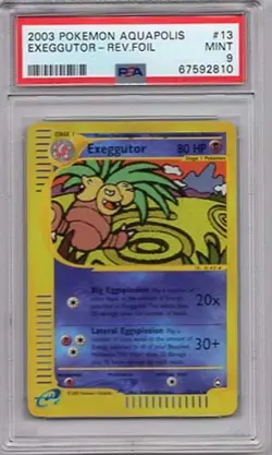 EXEGGUTOR REVERSE HOLO #13 POKEMON AQUAPOLIS PSA #67592810 GRADED MINT 9 2003 - Image 1