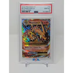 PSA 10 Pokemon TCG M Charizard EX 13/108 Evolutions 2016 Holo Ultra Rare Card - Image 1