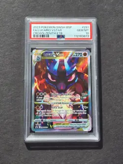 PSA 10 LUCARIO VSTAR SWSH291 - CROWN ZENITH ETB PROMO - GEM MINT - Image 1