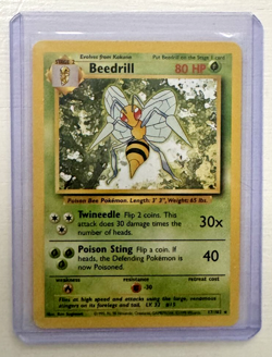 Pokemon TCG Beedrill Non-Holo Rare 17/102 Base Set LP - Image 1
