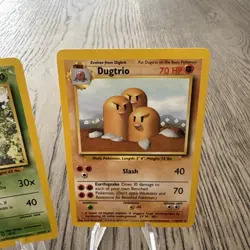 Pokemon TCG Base Set #19/102 Dugtrio LP+, Beedrill 17 bent corner , unlimited - Image 3