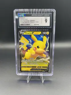 Pikachu V SWSH061 SWSH: Sword & Shield Promo Cards Holo CGC 9 - Image 1