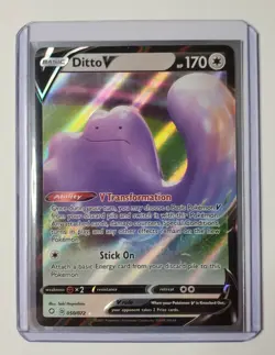 Ditto V 050/072 SHINING FATES Half Art Holo Rare Pokemon Card - Image 1