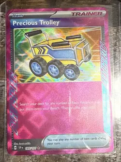 Pokemon TCG Precious Trolley Trainer Card 185/191 Surging Sparks Ace - Image 1