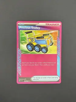 Pokemon TCG Precious Trolley Trainer Card 185/191 Surging Sparks Ace - Image 1