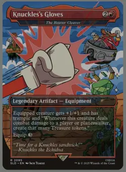 MTG Secret Lair X Sonic: Turbo Gear Non Foil Edition | Knuckles's Gloves NM/M - Image 1