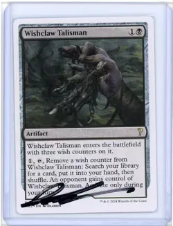 Wishclaw Talisman Foundations Rare Signed Artist Proof MTG - Image 1