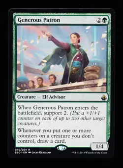 * * 1x Generous Patron x1 * * Battlebond MTG NM Near Mint - Image 1