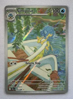 Simipour 102/086 Illustration Rare Pokemon TCG Sv Black Bolt PACK FRESH NM - Image 1