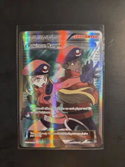 Pokemon Ranger 113/114 Full Art Holo Trainer Pokemon Card TCG NM - Image 1