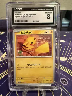 CGC 8 2024 Pokemon Cyber Judge Japanese Pikachu 023/071 - Image 1