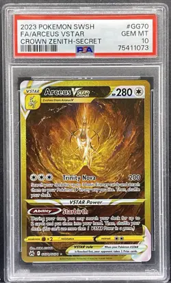 2023 POKEMON SWORD & SHIELD CROWN ZENITH SECRET FULL ART/ARCEUS VSTAR PSA 10 - Image 1