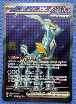 Pokemon Iron Crown ex 191/162 SV05: Temporal Forces Ultra Rare Full Art Holo - Image 1