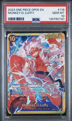 2023 ONE PIECE OP05-AWAKENING OF THE NEW ERA #119 MONKEY D. LUFFY PSA 10 - Image 1