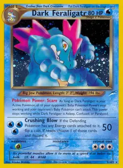 Dark Feraligatr - 5/105 - Pokemon Neo Destiny Unlimited Holo Rare Card WOTC LP - Image 1