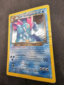 Pokemon Card Dark Feraligatr 5/105 Rare Holo Neo Destiny Set WOTC Heavy Played - Image 2