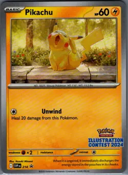 Pikachu - (Illustration Contest 2024) Promo SV: Scarlet & Violet Promo Cards 214 - Image 1
