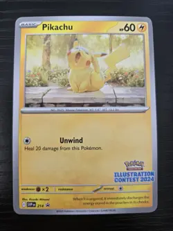 Pikachu Illustration Contest 2024 Promo SV: Scarlet & Violet Promo Cards 214 NM - Image 1