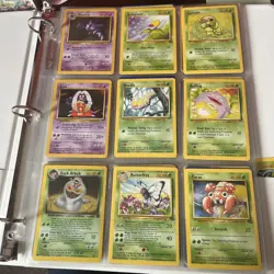 Pokemon, lot of 91 vintage cards 1990's, Nintendo In Binder - Image 1