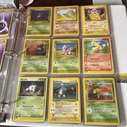 Pokemon, lot of 91 vintage cards 1990's, Nintendo In Binder - Image 3