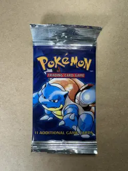 21.00 g Heavy Pokemon WOTC Base Set Unlimited Booster Pack Blastoise 1999 - Image 3