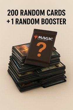 Magic the Gathering MTG - 200 Cards - No dupes- Bulk - Extra Random booster pack - Image 1
