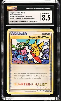 2010 Pokemon World Championships QUARTER-FINALIST Tropical Tidal Wave CGC 8.5 - Image 1