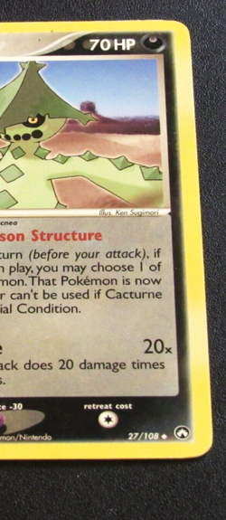 Pokemon Card Cacturne (EX Power Keepers) 27/108 -Non-Holo -Uncommon-NM - Image 3