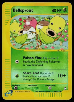 Pokemon Card - Bellsprout Aquapolis 68/147 Common Reverse Holo - Image 1