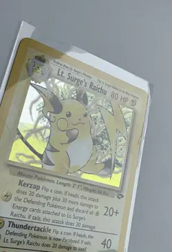 Lt. Surge's Raichu 11/132 Gym Challenge Pokemon Card WOTC Vintage Holo Rare - LP - Image 2