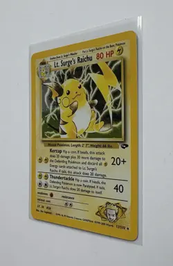 Lt. Surge's Raichu 11/132 Gym Challenge Pokemon Card WOTC Vintage Holo Rare - LP - Image 4