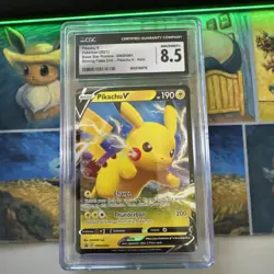 Pikachu V SWSH061 SWSH: Sword & Shield Promo Cards Holo CGC 8.5 - Image 1