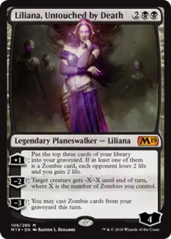 Mint/Near-Mint, English - 1 x MTG Liliana, Untouched by Death Core Set 2019 - Image 1