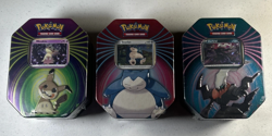 Pokemon TCG Mighty Mysterious Tin Set of Darkrai, Mimikyu & Snorlax. Sealed - Image 1