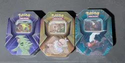 Pokemon Triple Whammy Tin Complete Set of 3 Sealed Tins - Image 1