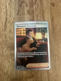 Pokemon TCG 151 Full Art Trainer Giovanni's Charisma 204/165 - Image 1