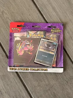 NEW Pokemon Ascended Heroes - 3 Pack Tech Sticker Collection Gastly - Sealed - Image 1