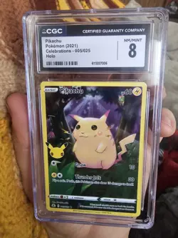 Pokemon CGC NM/Mint Pikachu Celebrations 005/025 Holo Rare - Image 1