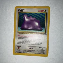 Pokemon Ditto Rare 50 HP Basic Fossil 18/62 Unlimited 1999 English TCG Card - Image 1